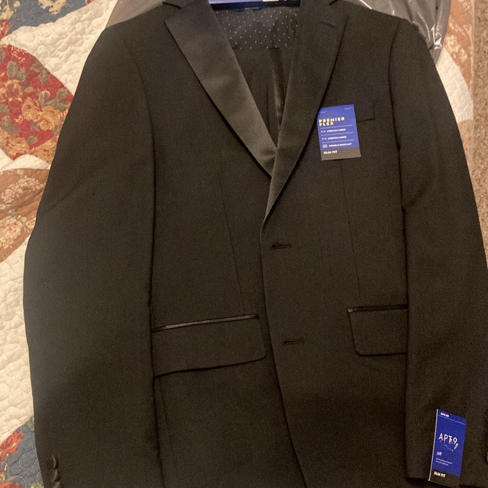 Apt. 9 Black Tuxedo with Notch Lapel